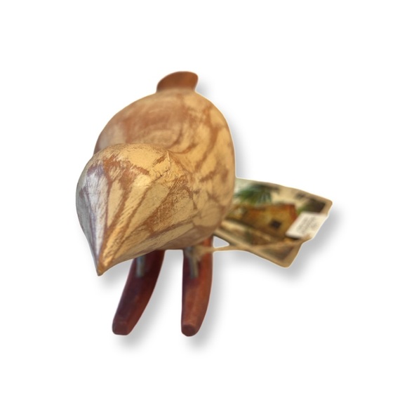 Unique Hand-Carved Wooden Rocking Bird from the Philippines - Picture 6 of 8